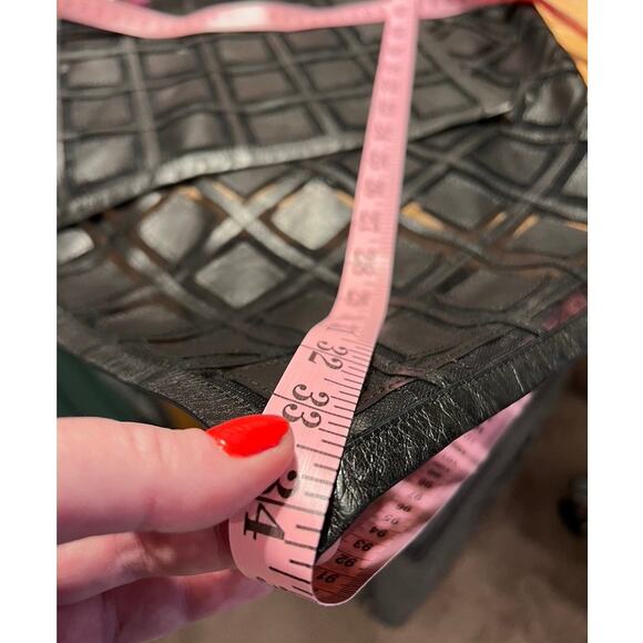 Grayse Blace Lattice Leather Cutout Jacket Size M Black Maximalist Artsy Unique - Picture 9 of 10